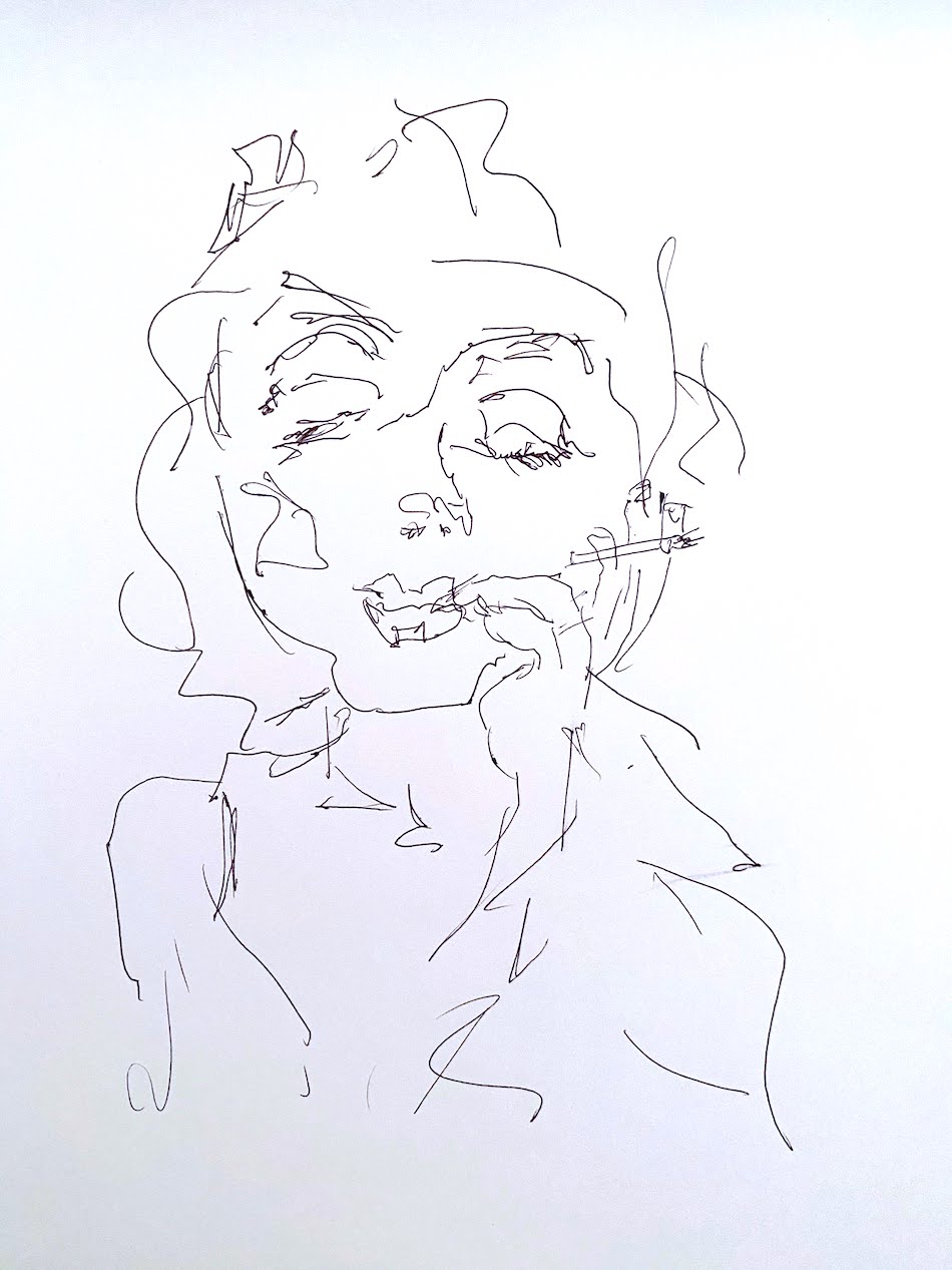 Woman Smoking Sketch